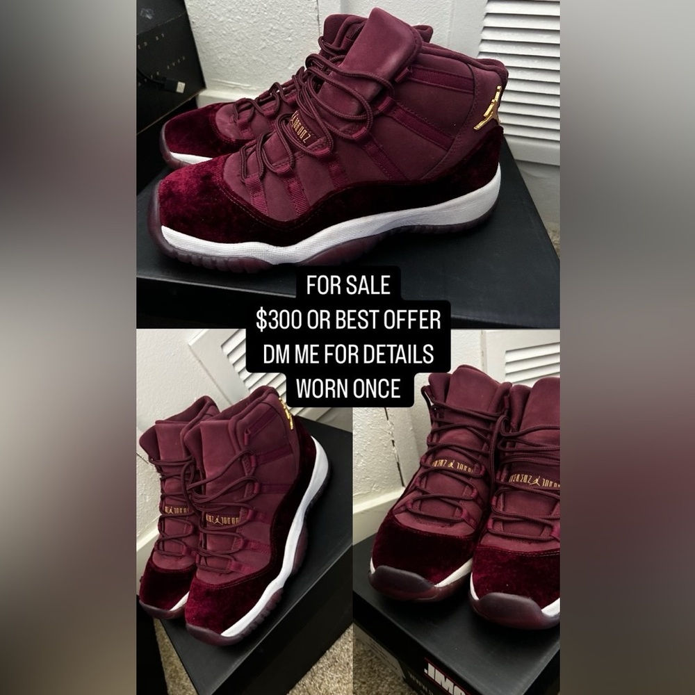 Maroon Jordan 11s